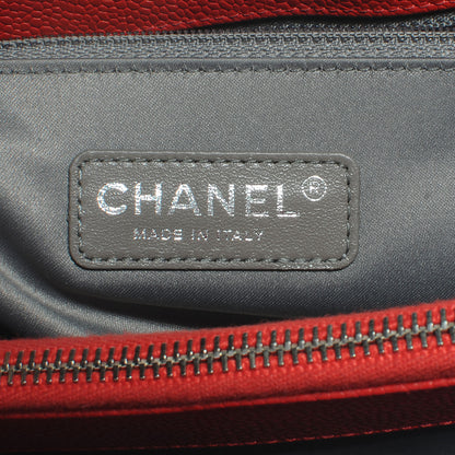 Chanel Caviar Grand Shopping Tote GST Red 7 of 8