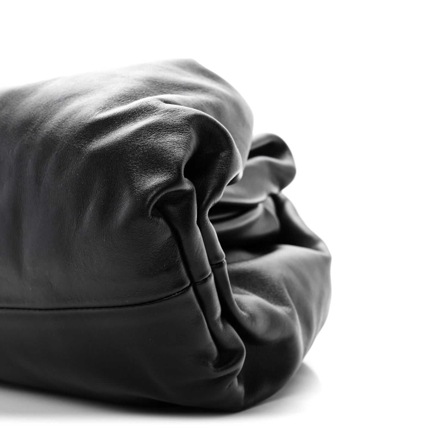 Smooth Butter Calf The Pouch Oversized Clutch Black