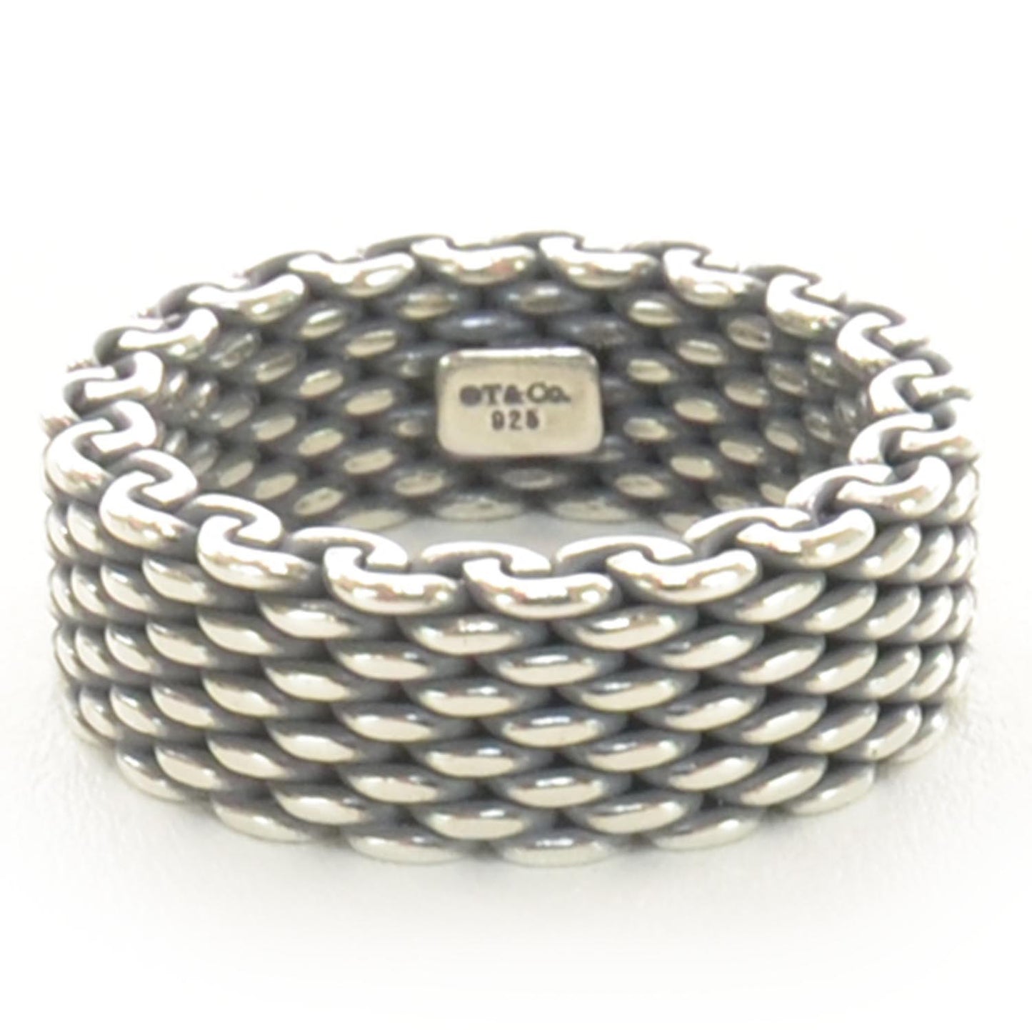 Oxidized Sterling Silver Mesh Somerset Ring 5.75