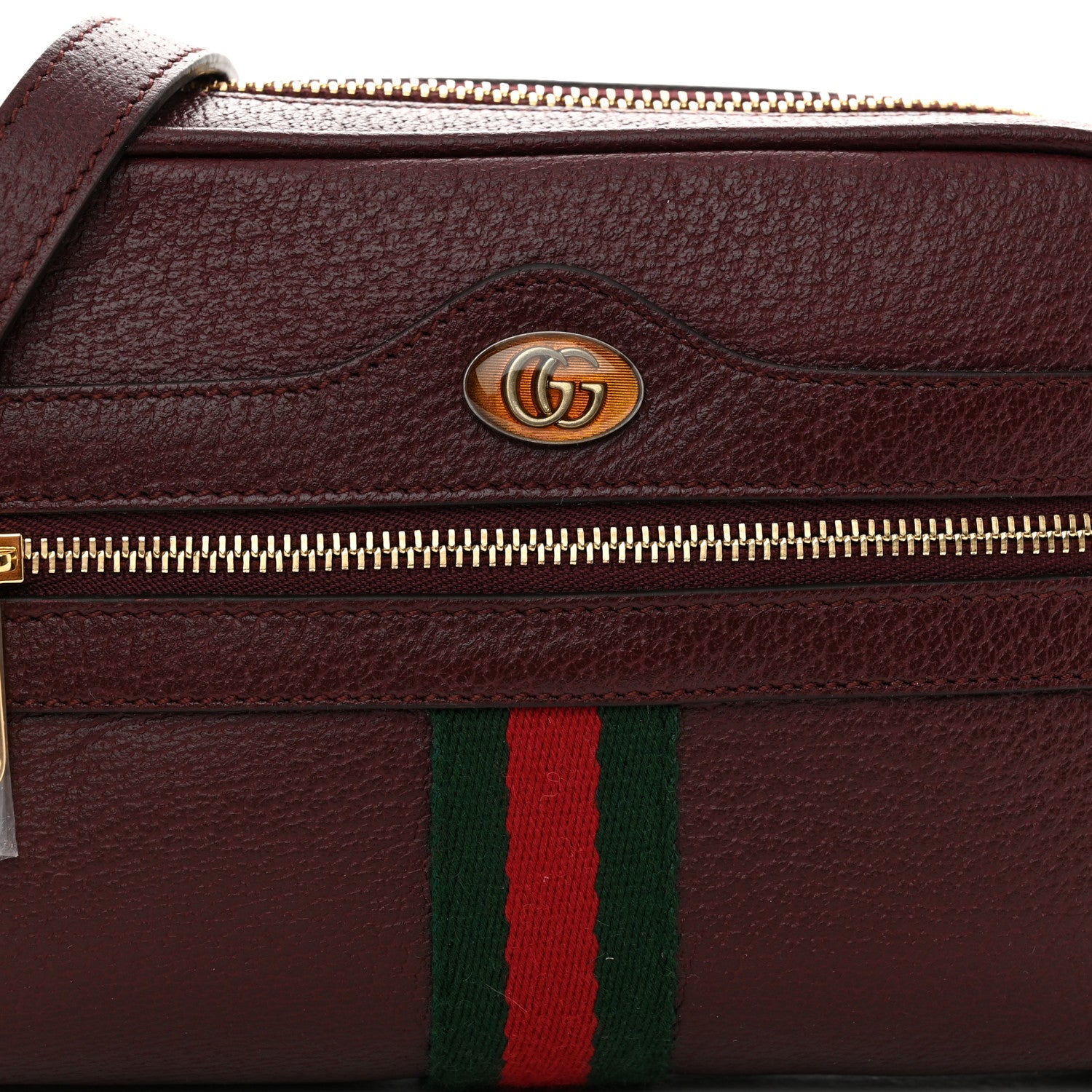 Gucci Calfskin Web Mini Ophidia Shoulder Bag Vintage Bordeaux 8 of 12