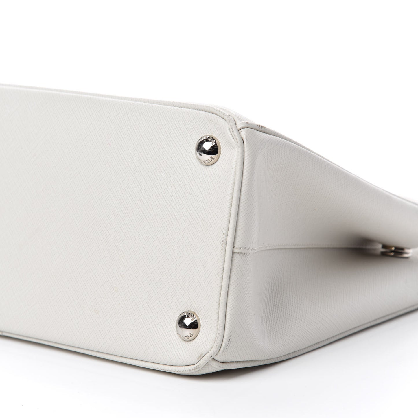 Saffiano Small Galleria Double Zip Tote Talco