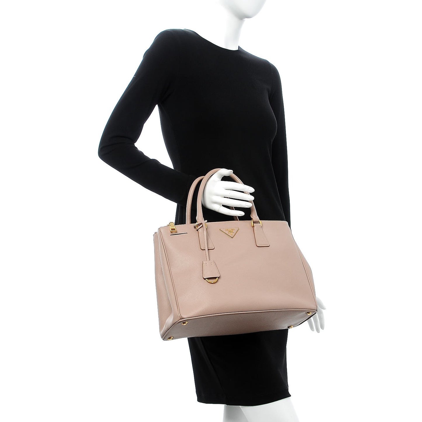 Saffiano Medium Galleria Double Zip Tote Cammeo