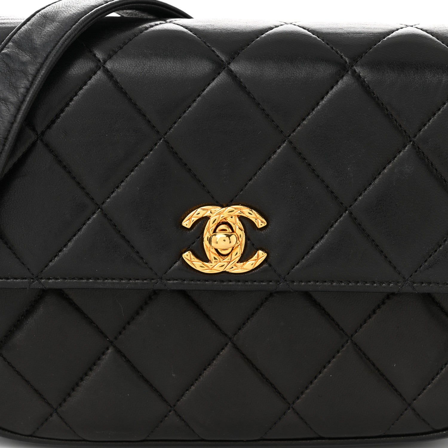 Chanel Lambskin Quilted Flap Shoulder Bag Black 8 of 11
