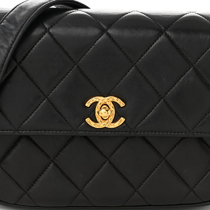 Chanel Lambskin Quilted Flap Shoulder Bag Black 8 of 11