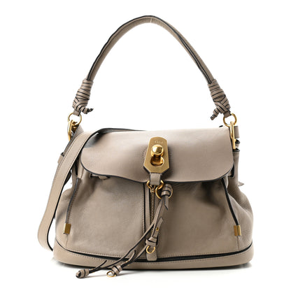 Chloe Suede Calfskin Small Owen Flap Bag Motty Grey 1 of 9