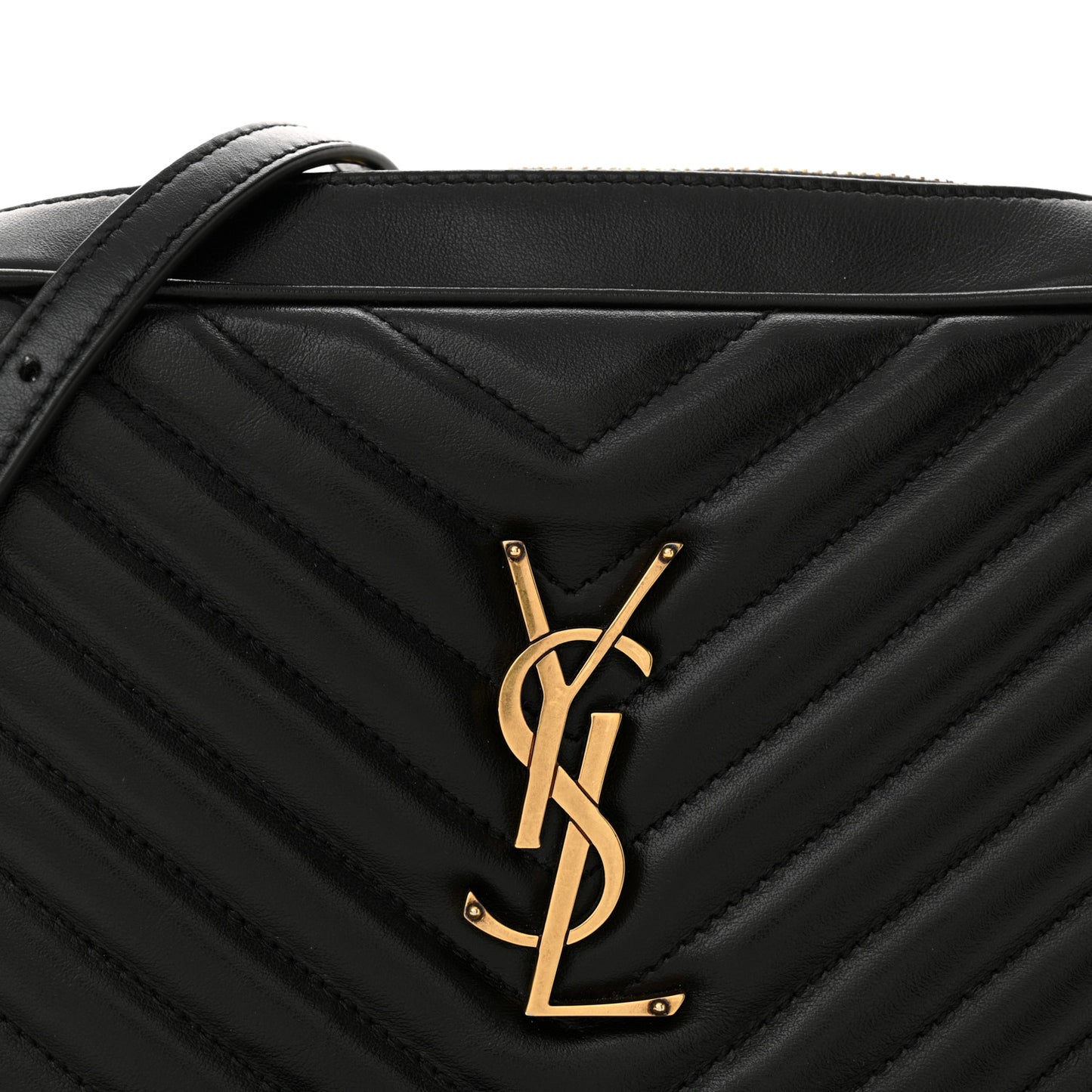 Calfskin Matelasse Monogram Lou Camera Bag Black