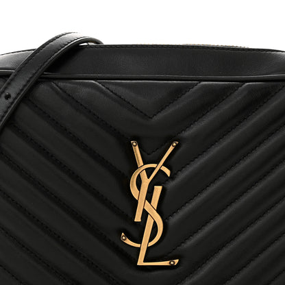 Saint Laurent Calfskin Matelasse Monogram Lou Camera Bag Black 8 of 12