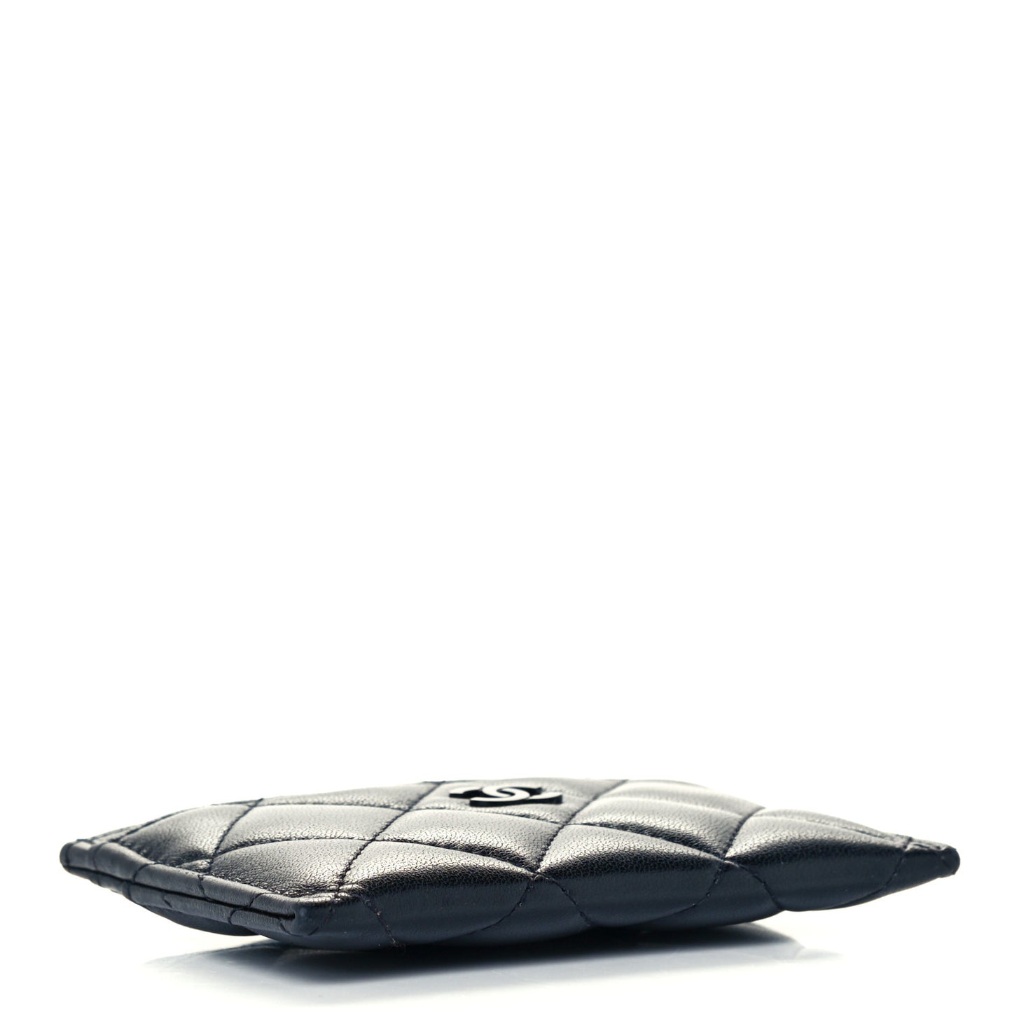 Lambskin Quilted Card Holder So Black