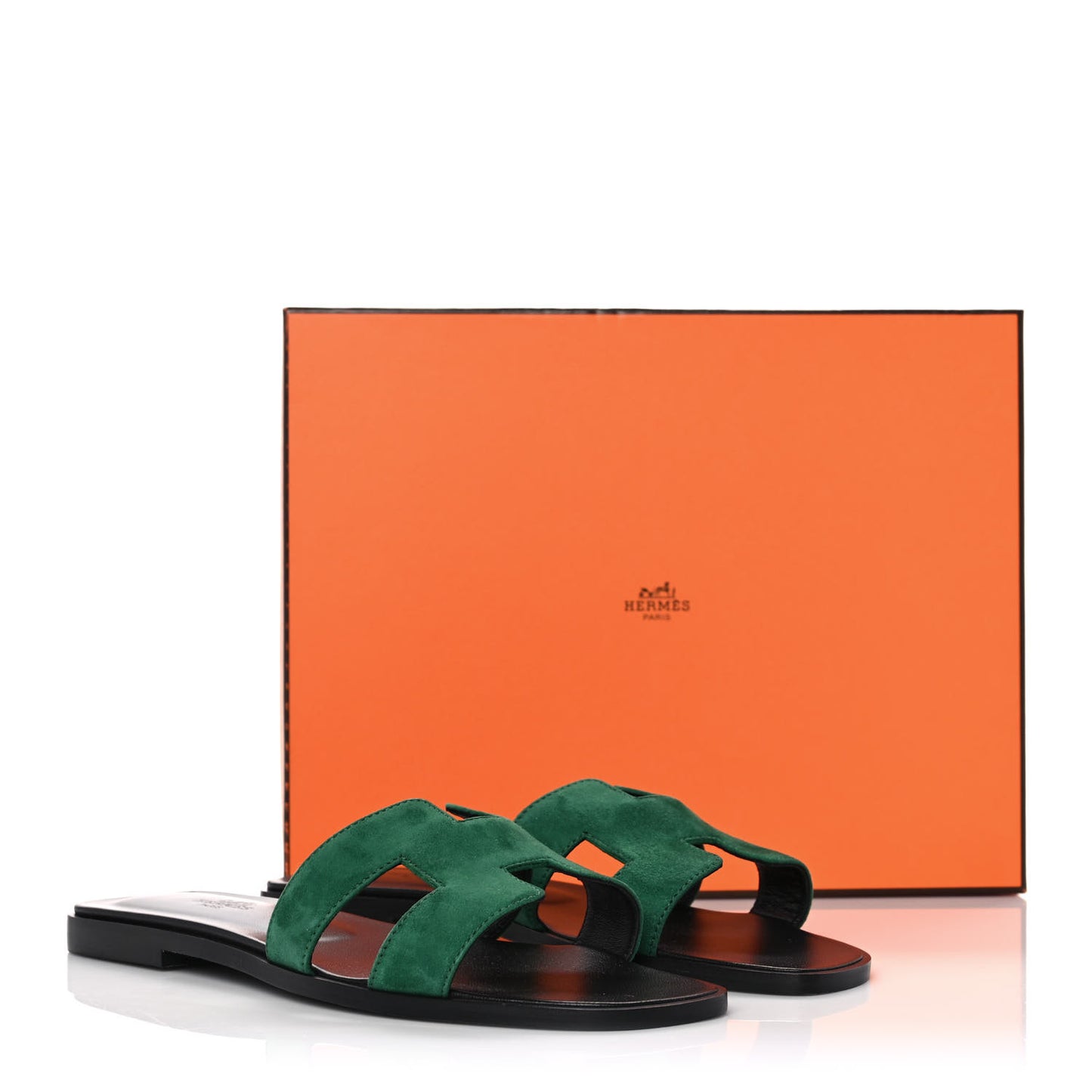 Suede Goatskin Oran Sandals 39 Vert Electrique