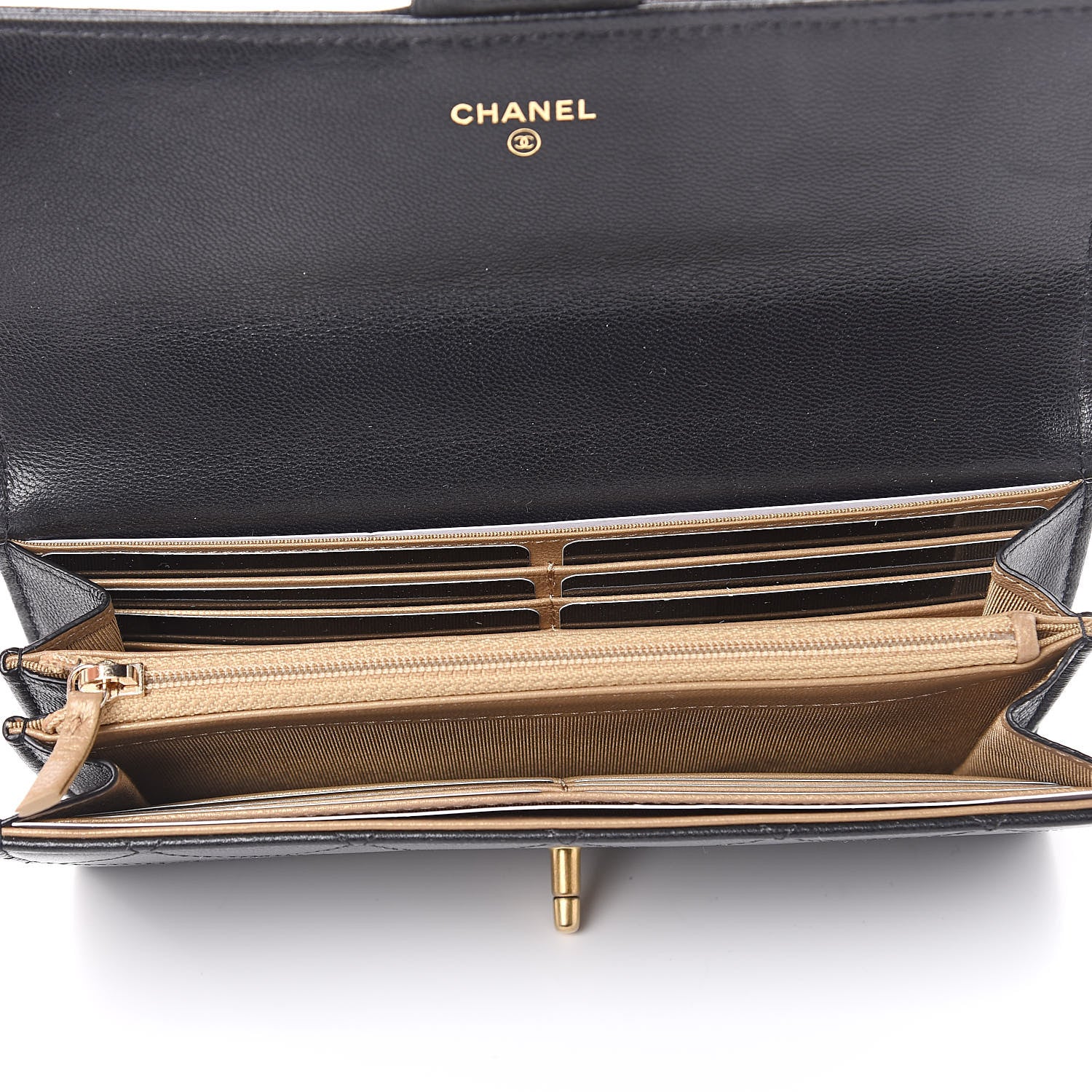 Chanel Goatskin Quilted Chic Pearls Clutch With Chain Black 5 of 10