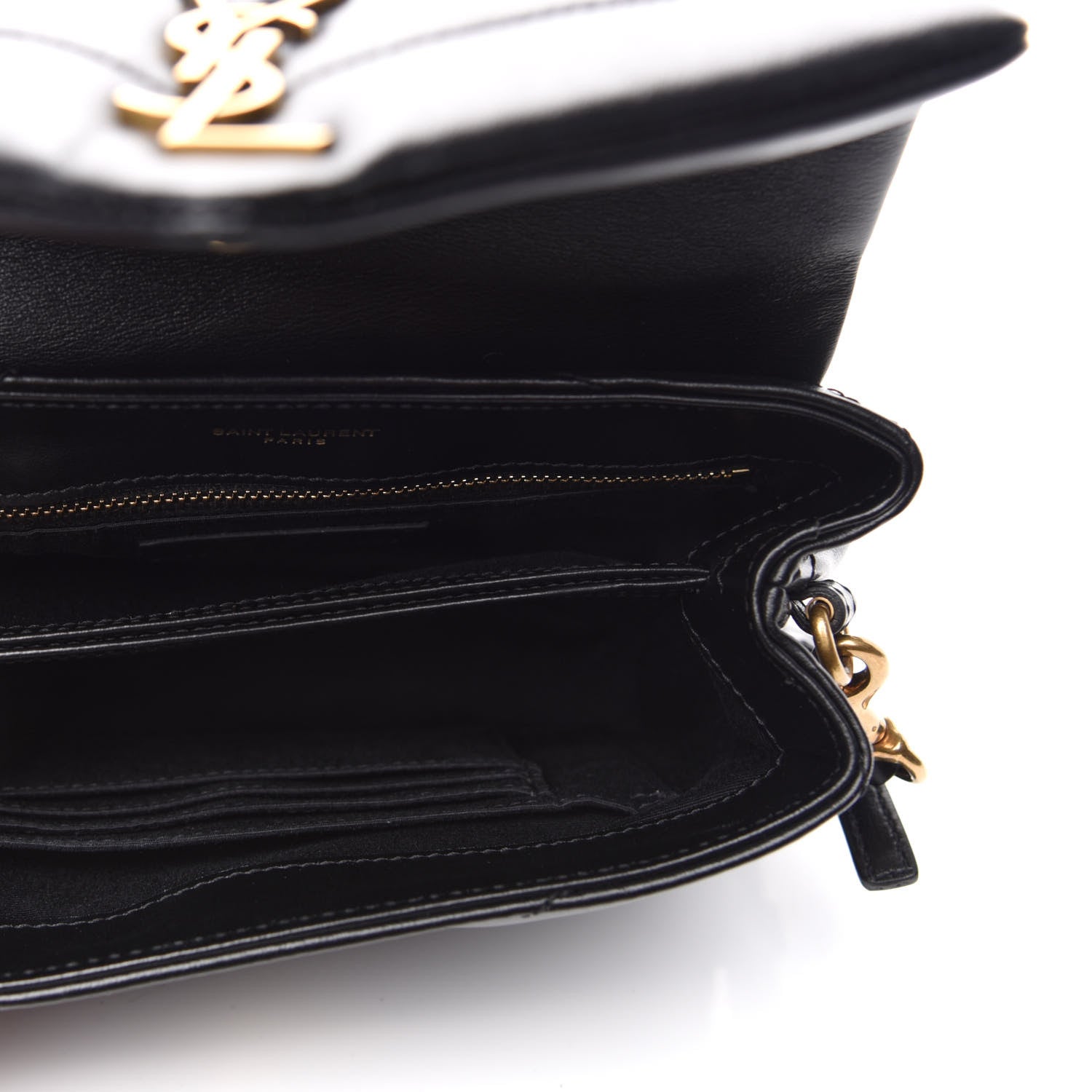 Saint Laurent Calfskin Y Quilted Monogram Toy Loulou Crossbody Bag Black 5 of 8