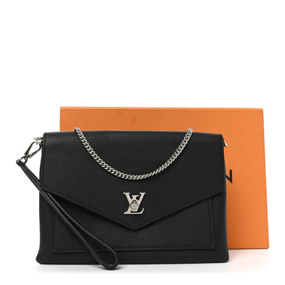 Louis Vuitton Soft Calfskin My Lockme Chain Pochette Black 10 of 10