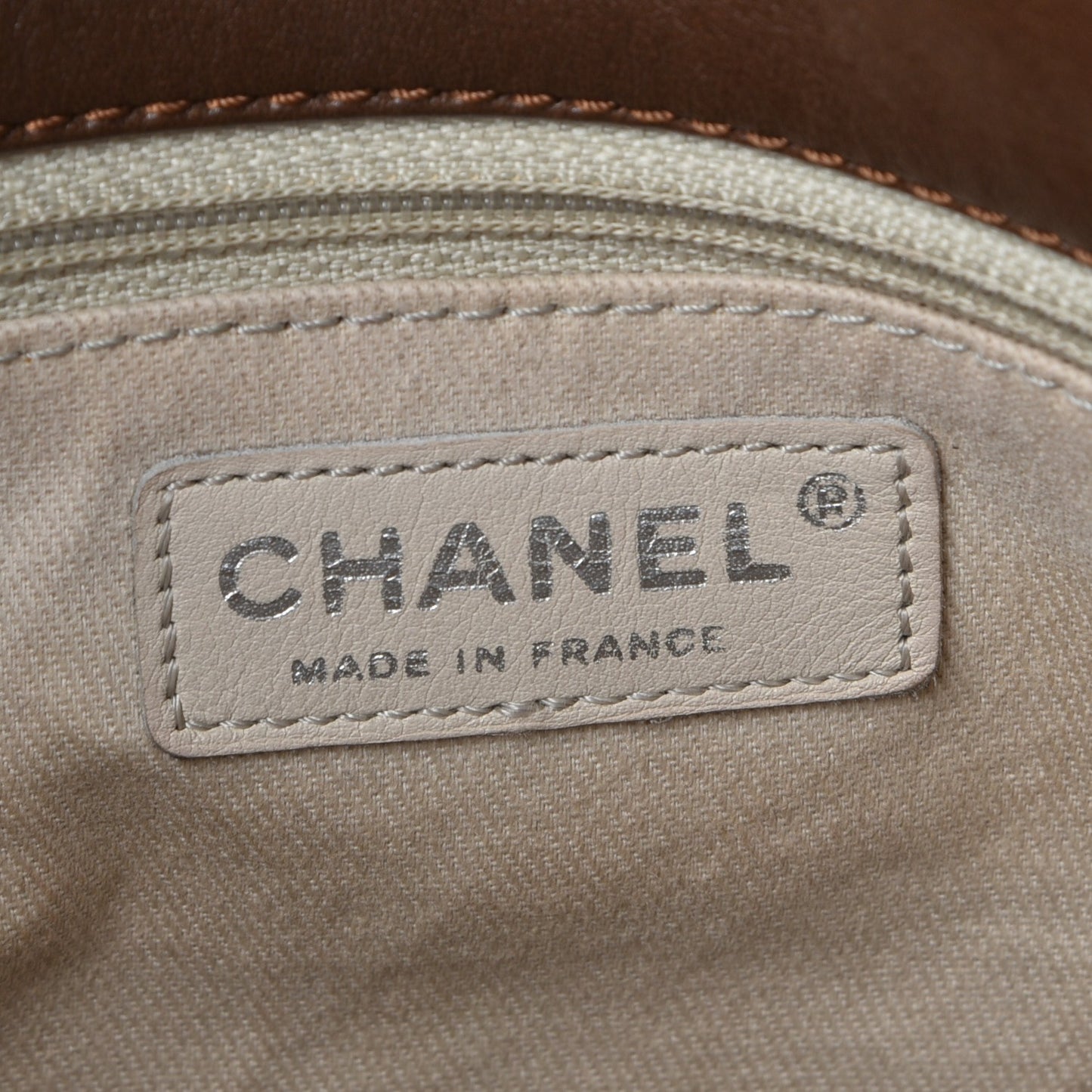 Calfskin Quilted In the Business North South Tote Brown