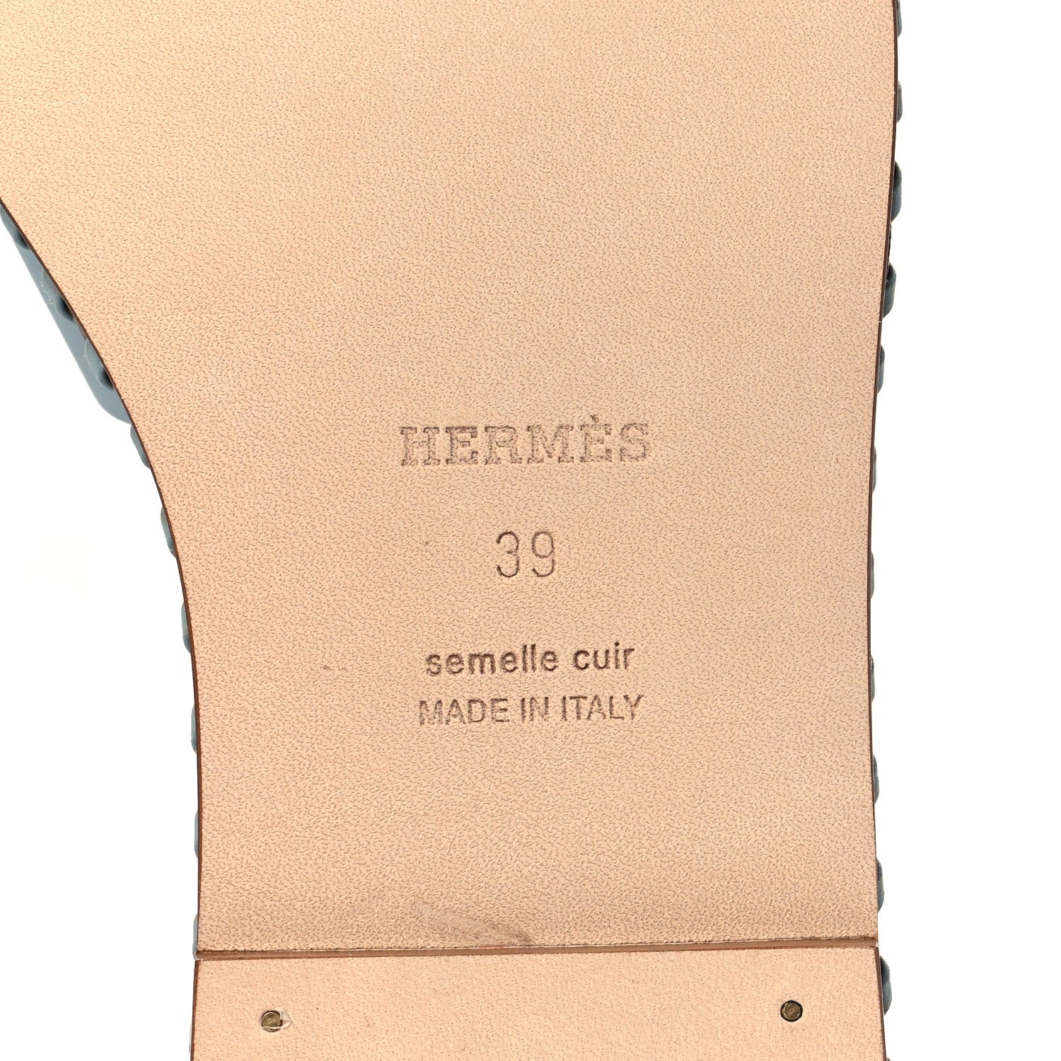 Hermes Box Calfskin Braided Oran Sandals 39 Vert D'eau 6 of 8