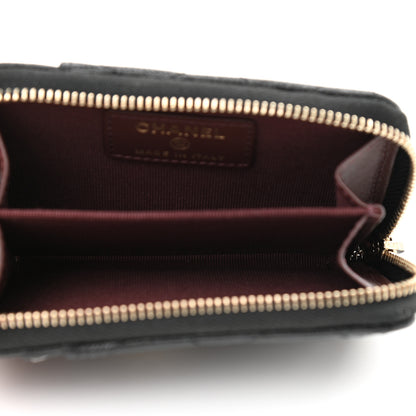 Chanel Caviar Quilted Zip Card Holder Black 5 of 8
