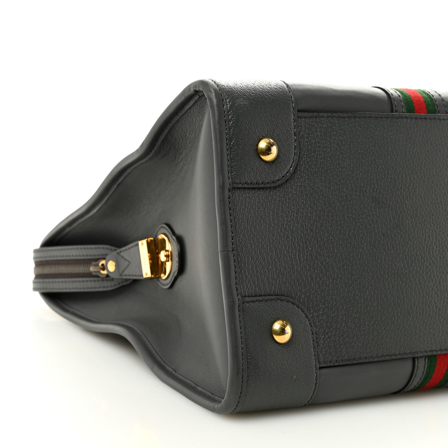 Gucci Koi Calfskin XL Bauletto Duffle Top Handle Bag Grey 8 of 13