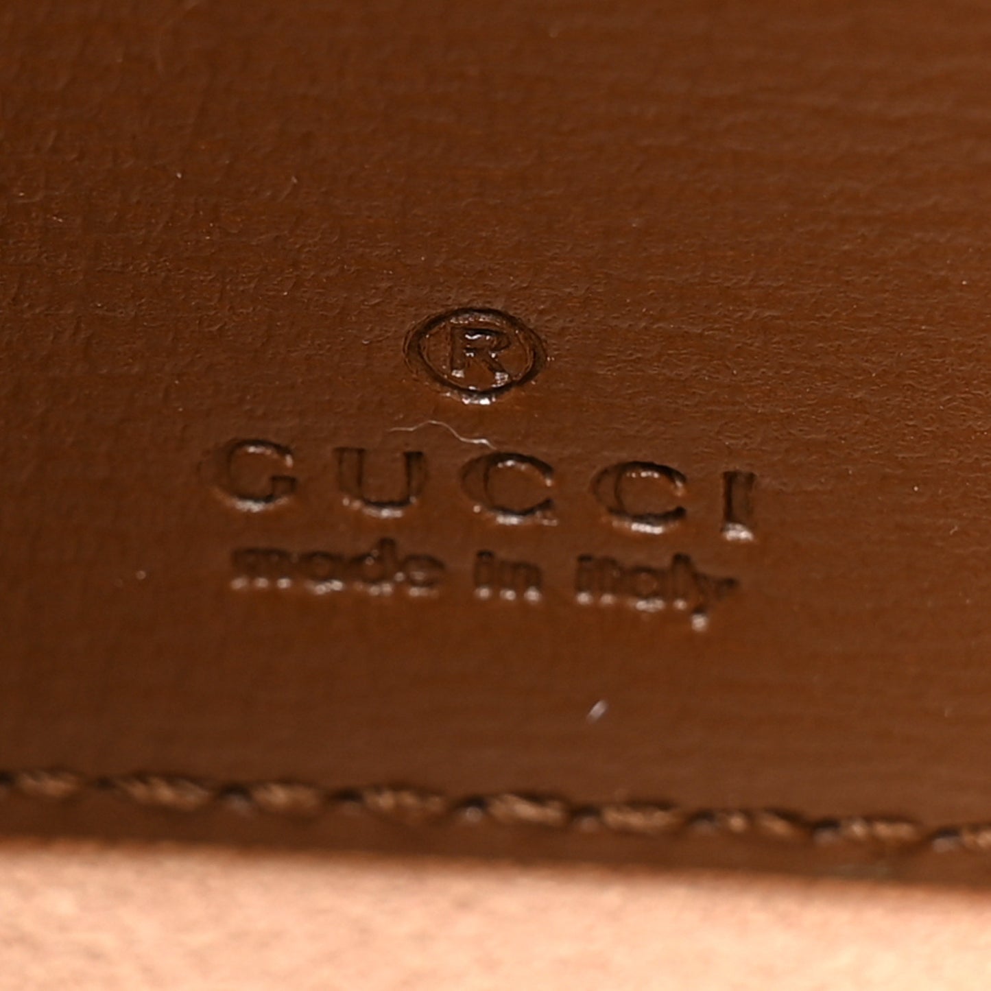 GG Supreme Monogram Azalea Calfskin Web Horsebit 1955 Wallet On Strap Beige Ebony Brown Sugar