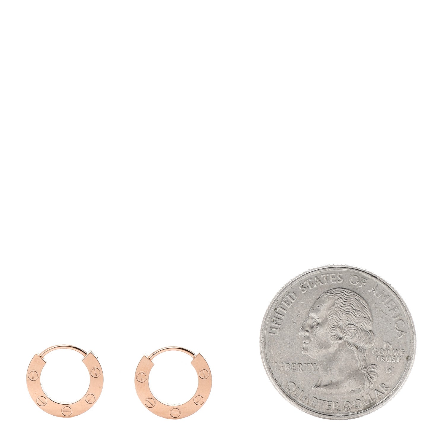 Cartier 18K Pink Gold LOVE Hoop Earrings 2 of 6