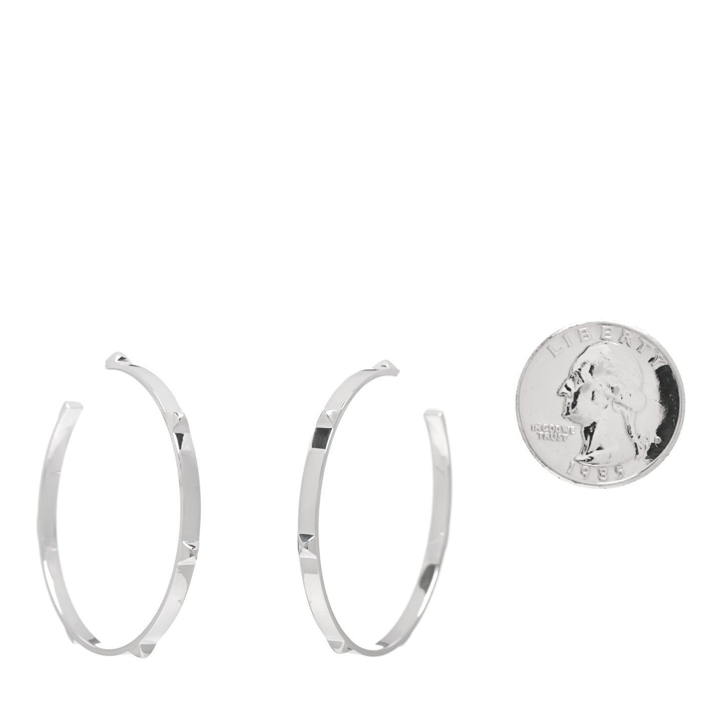 Sterling Silver Mini Clous Hoop Earrings
