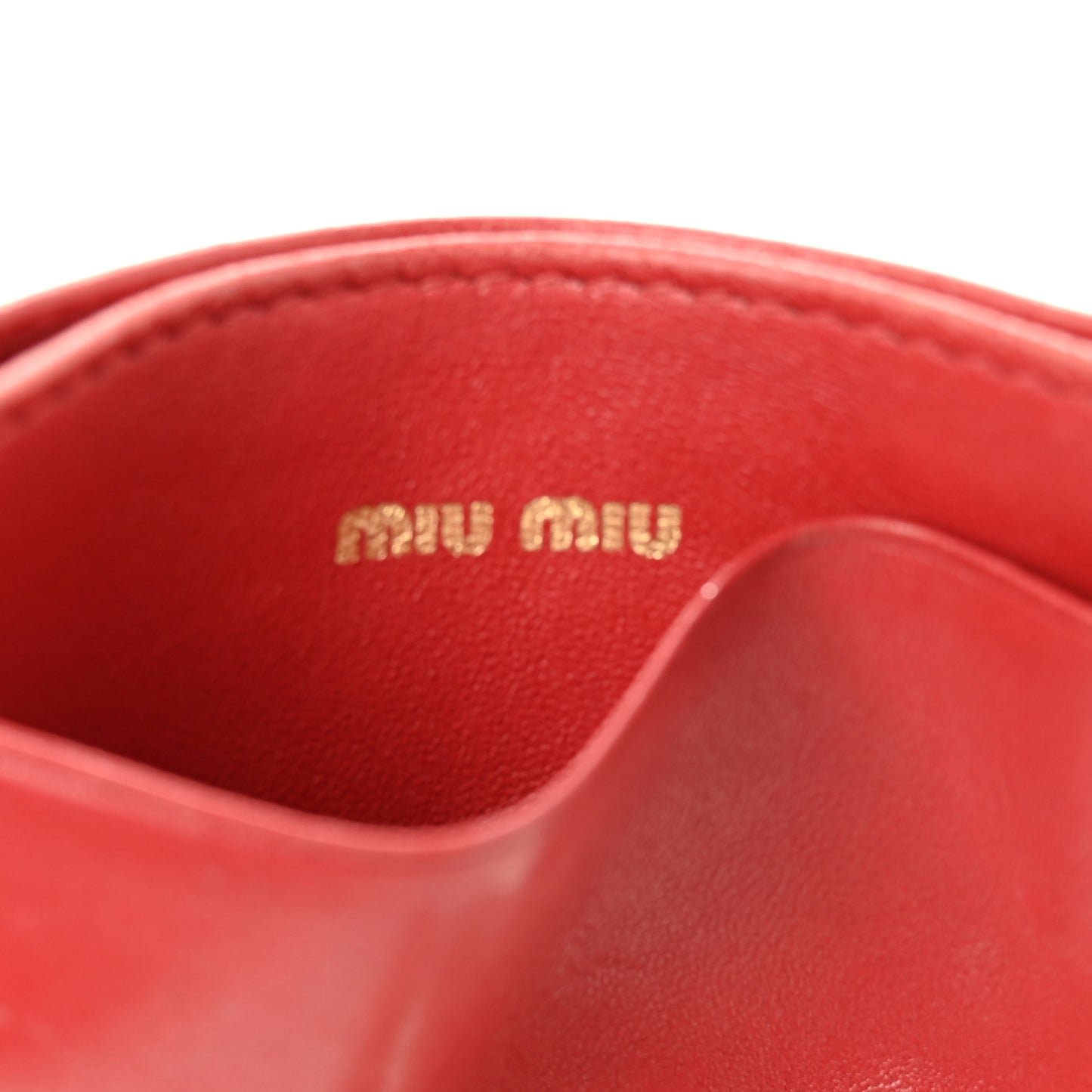 Nappa Matelasse Card Holder Rosso