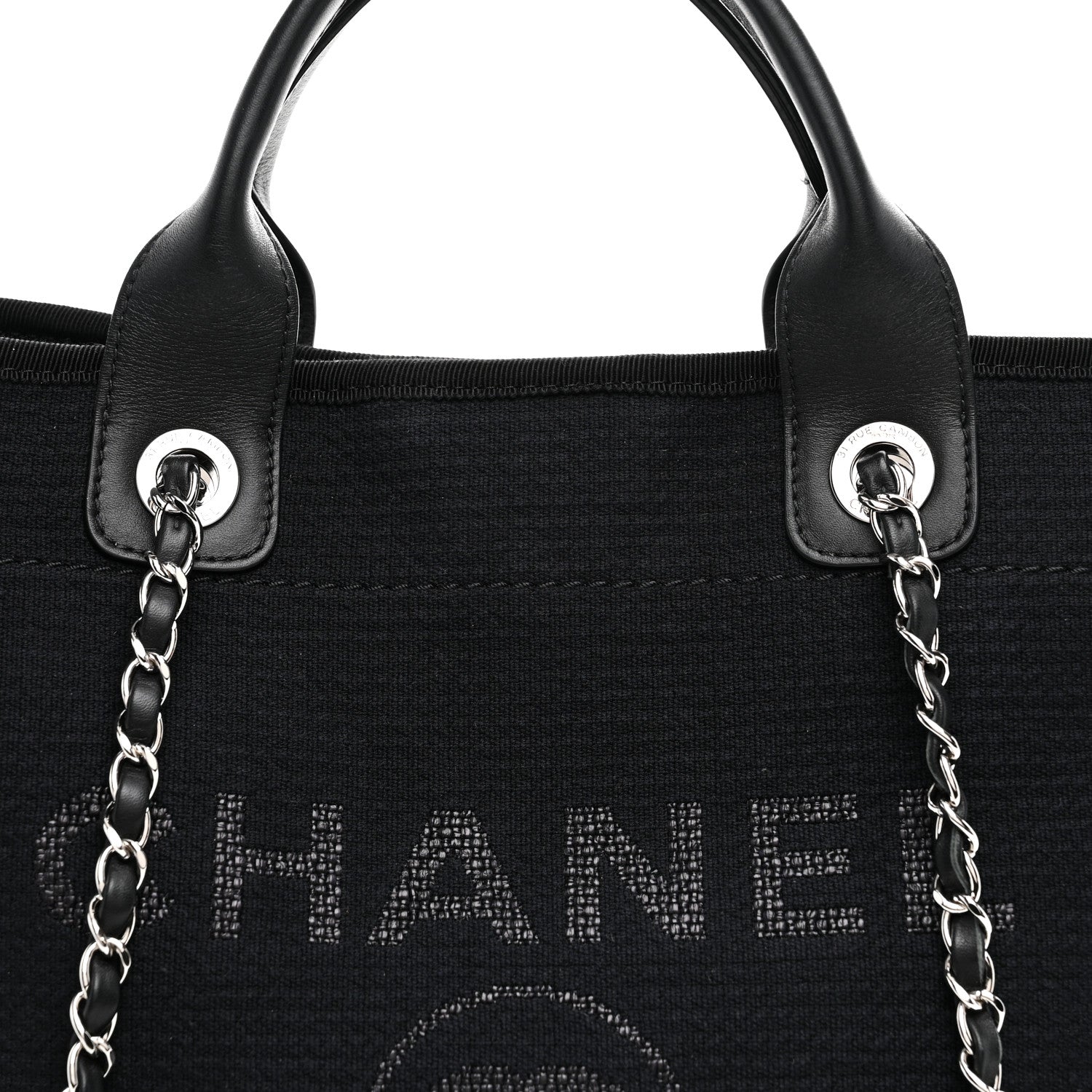 Chanel Mixed Fibers Small Deauville Tote Black 9 of 11