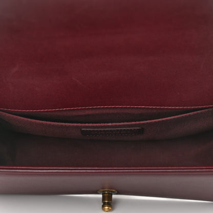 Chanel Velvet Chevron Quilted Medium Boy Flap Burgundy 5 of 10