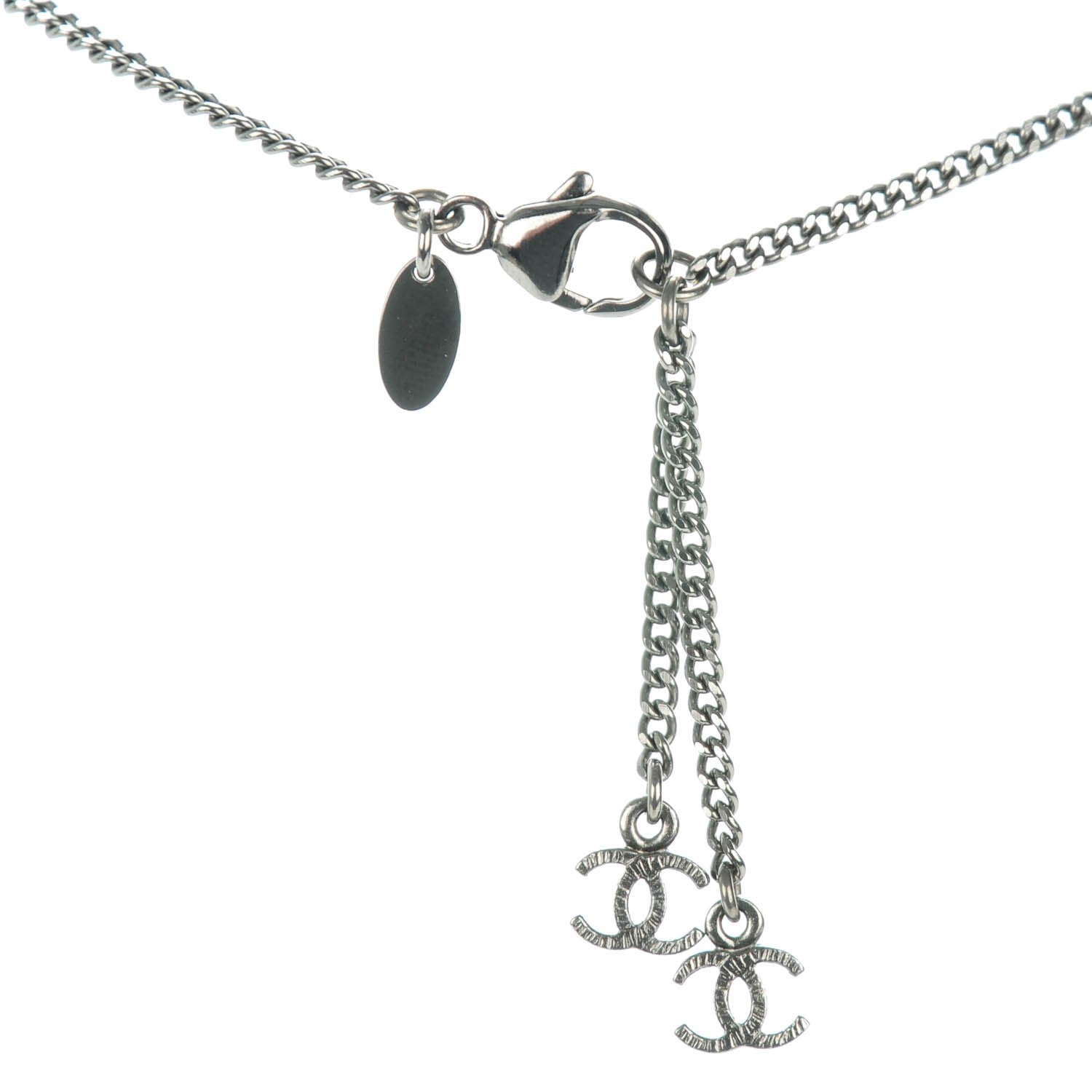 Chanel Enamel CC Camellia Necklace Black 5 of 7