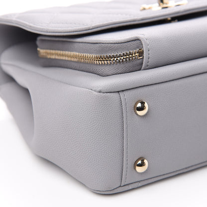 Chanel Caviar Quilted Medium Business Affinity Flap Grey 7 of 10