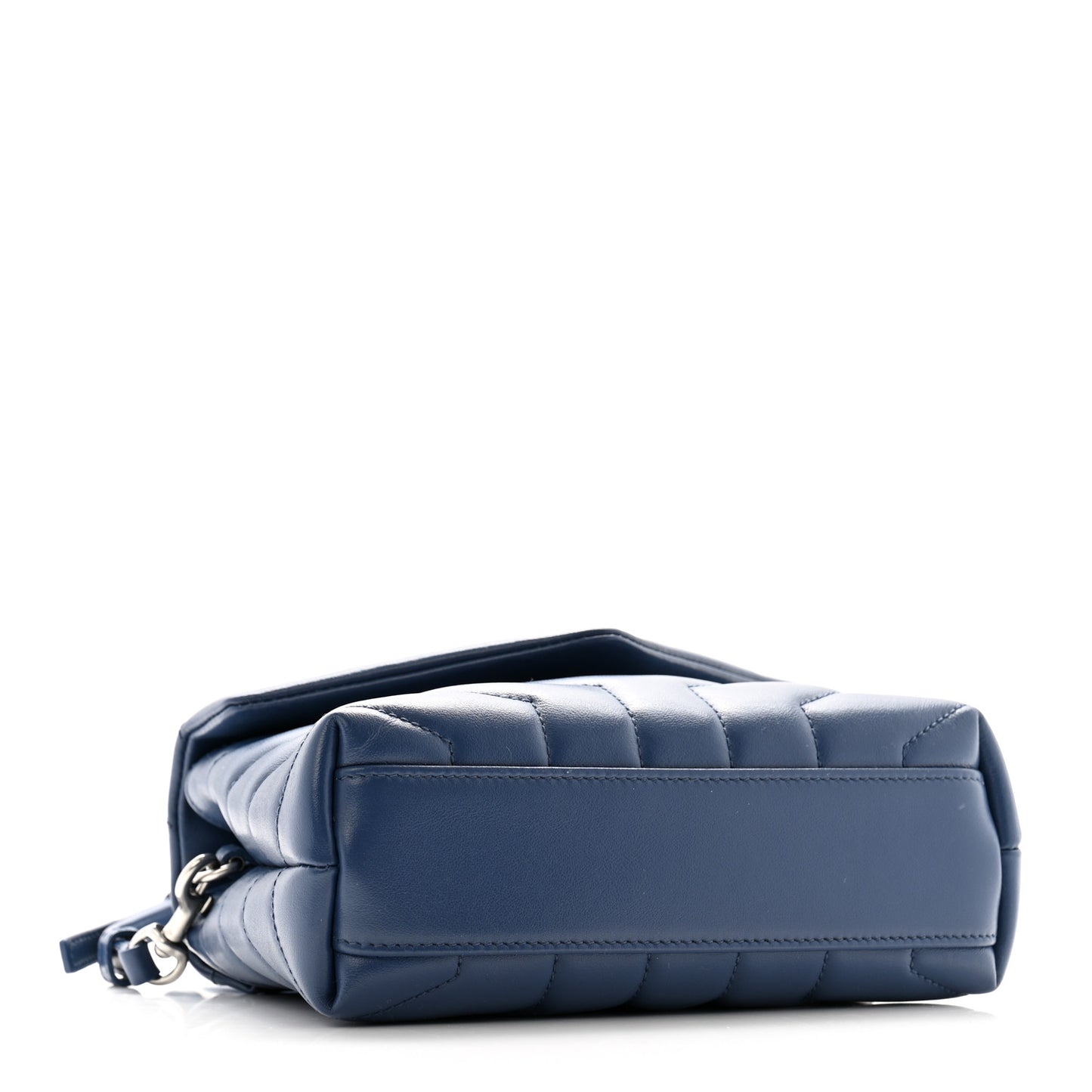 Calfskin Y Quilted Monogram Toy Loulou Chain Satchel Denim