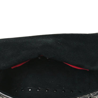 Valentino Garavani Craquele Nappa Small Rockstud Spike Shoulder Bag Black 4 of 7