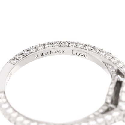 Graff 18K White Gold Diamond .50ct Constellation Round Engagement Ring 51 5.75 7 of 7