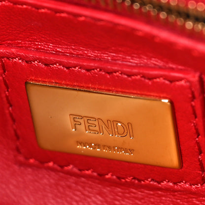 Fendi Nappa Mini Peekaboo Iconic Satchel Flamma 6 of 8