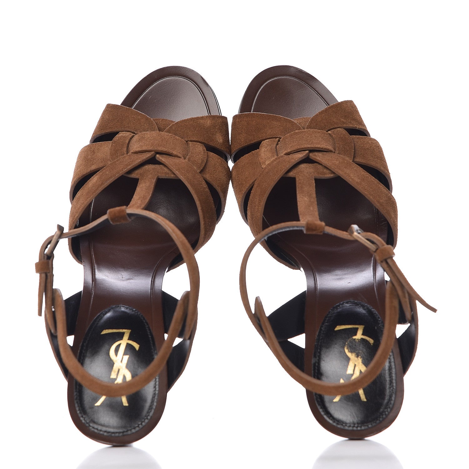 Saint Laurent Suede Tribute 75 Platform Sandals 39 Land 15 of 17