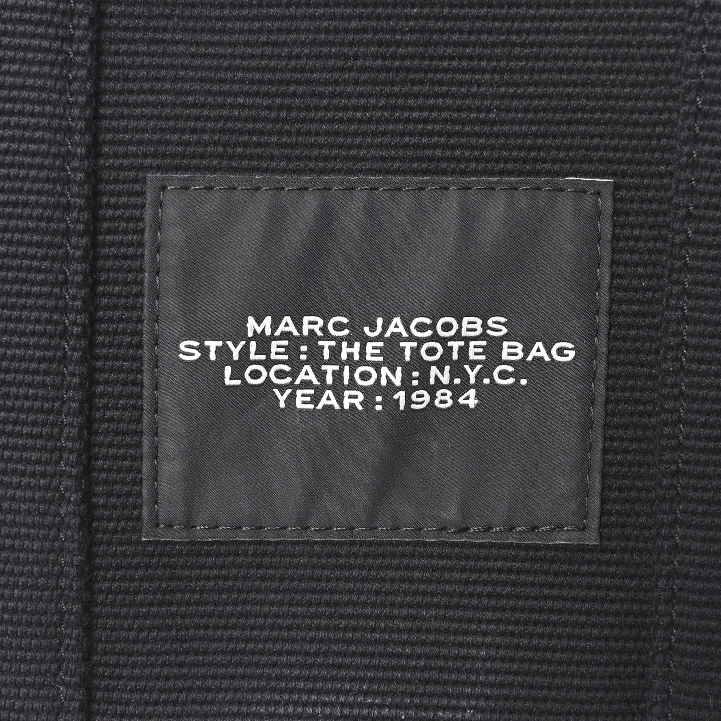 Cotton Canvas Small The Jacquard Tote Bag Black