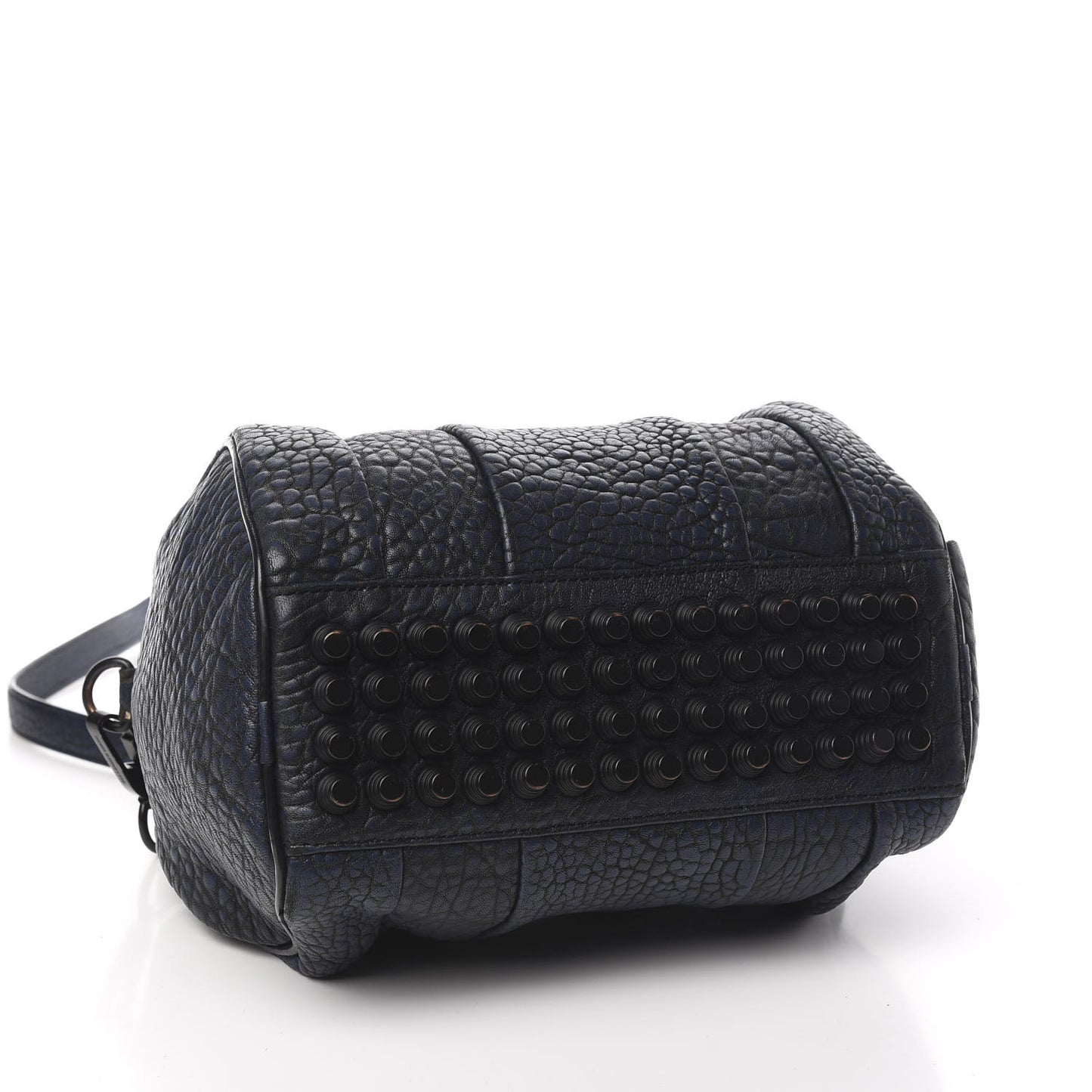 Pebbled Lambskin Rockie Navy Matte Black Hardware