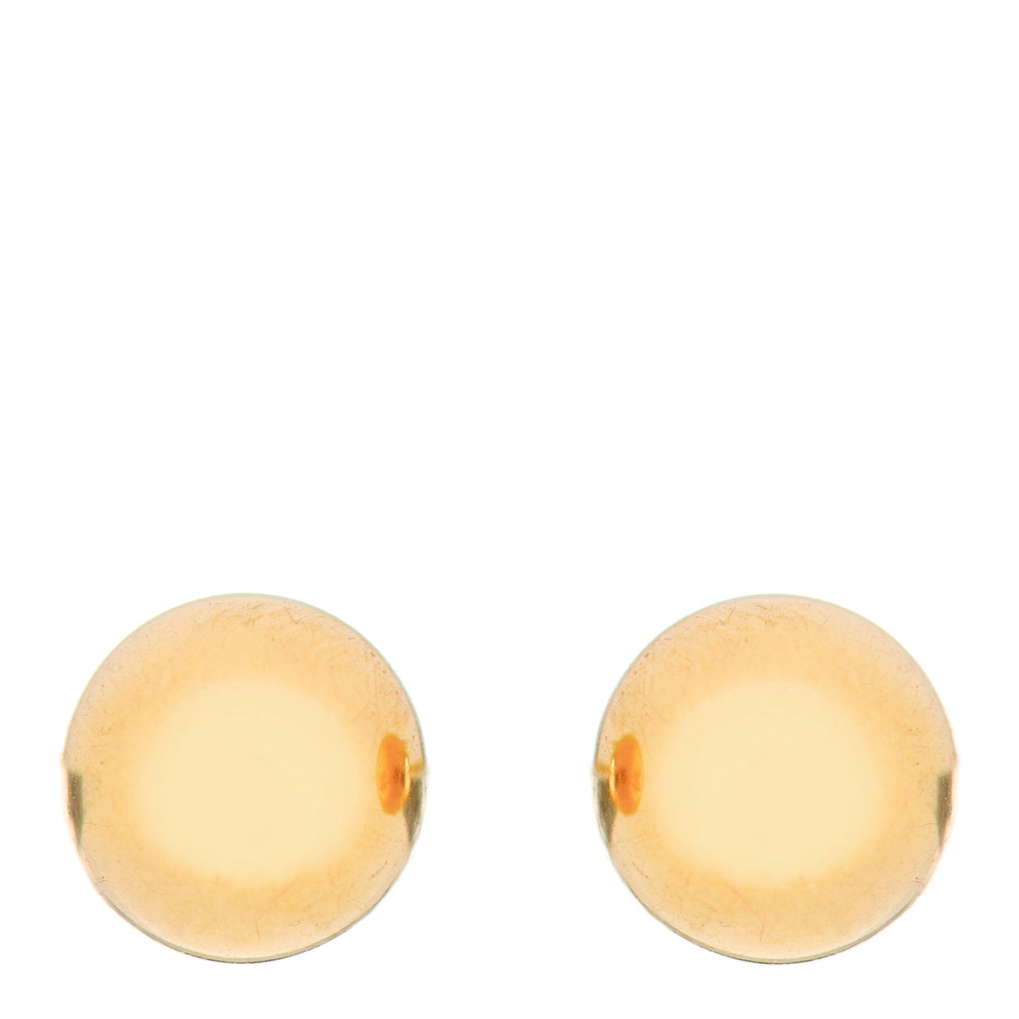 18K Yellow Gold 8mm Ball Stud Earrings