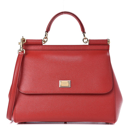 Dolce & Gabbana Dauphine Medium Miss Sicily Satchel Red 1 of 11