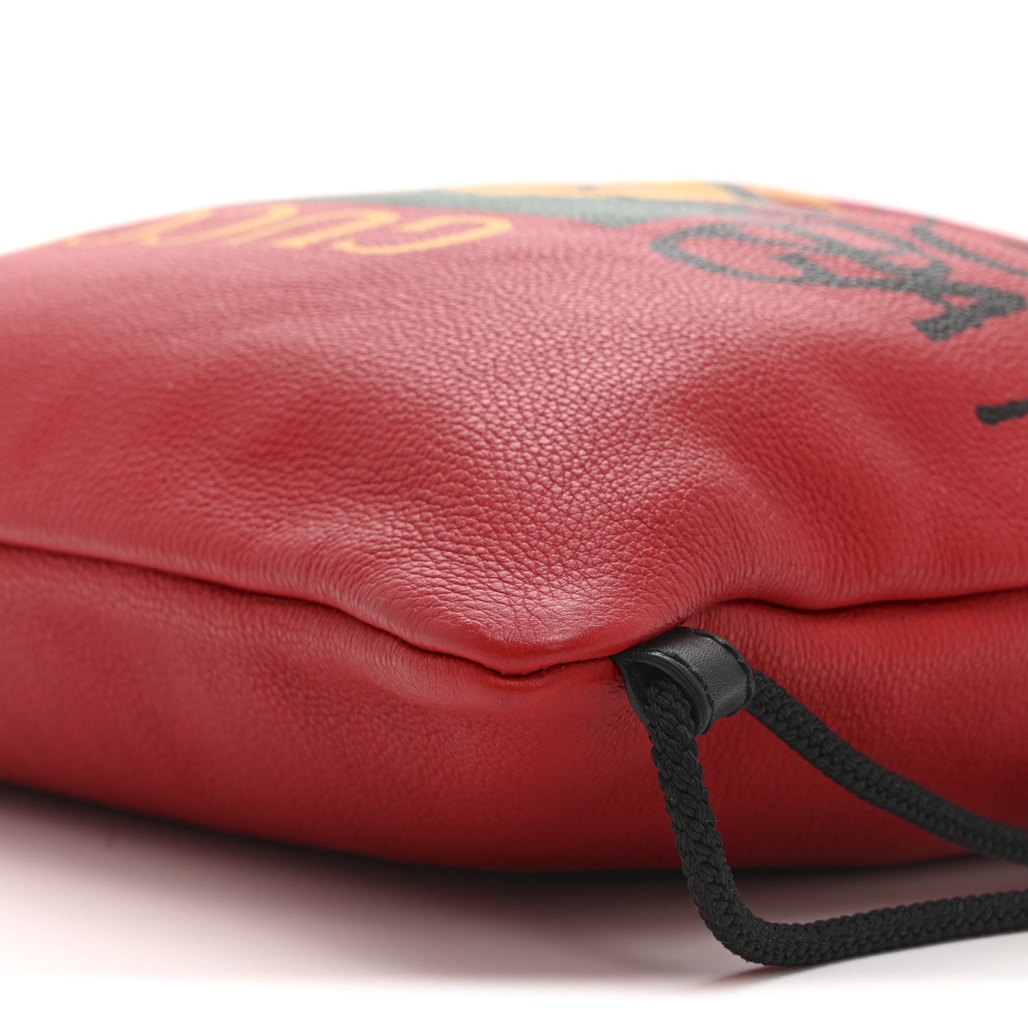 Calfskin Coco Capitan Logo Drawstring Backpack Hibiscus Red