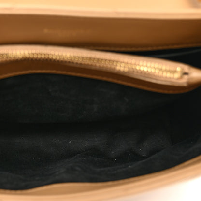Saint Laurent Calfskin Y Quilted Monogram Small Loulou Chain Satchel Dark Natural 6 of 11