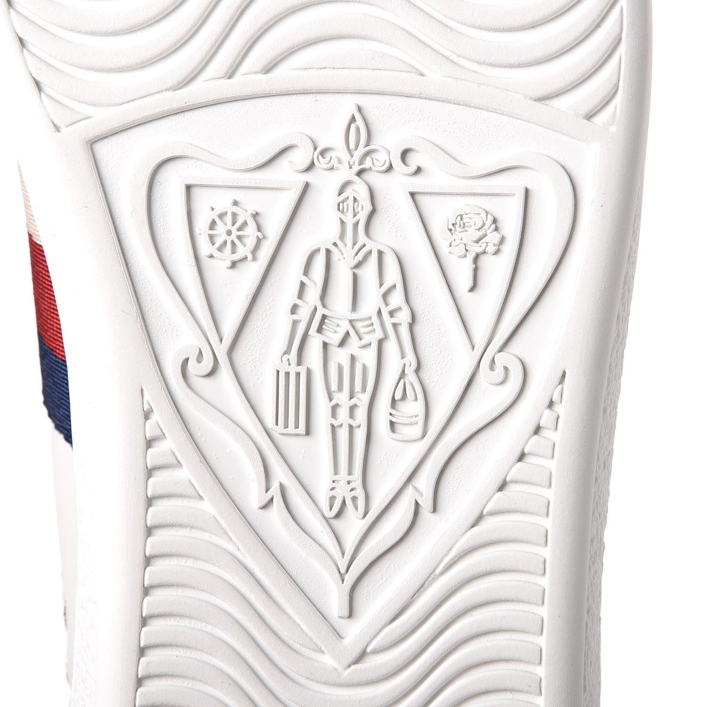 Calfskin Bee Star Embroidered Sylvie Web Ace Sneakers 36 White