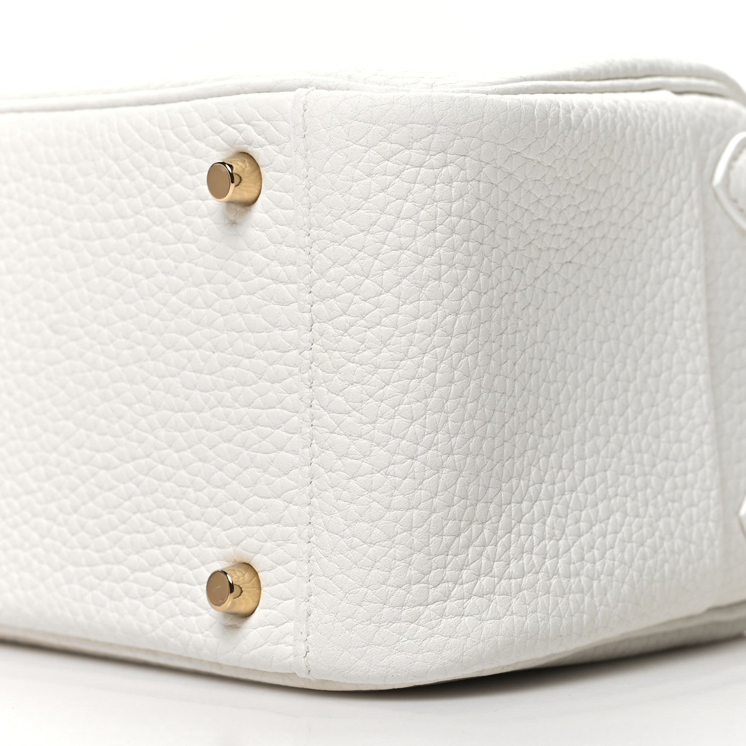 Hermes Taurillon Clemence Mini Lindy 20 New White 10 of 10