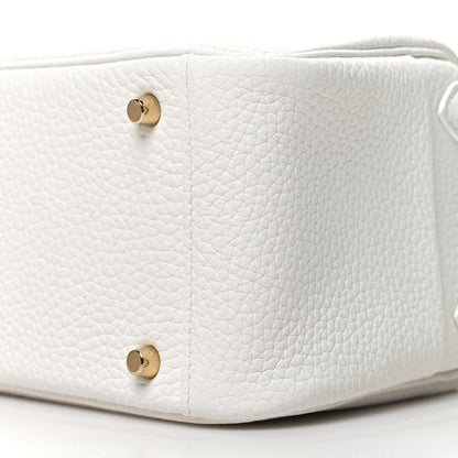 Hermes Taurillon Clemence Mini Lindy 20 New White 10 of 10