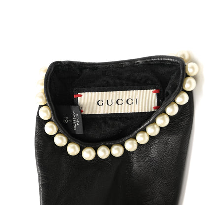 Gucci Nappa Pearl Gloves 8.5 L Black 3 of 4