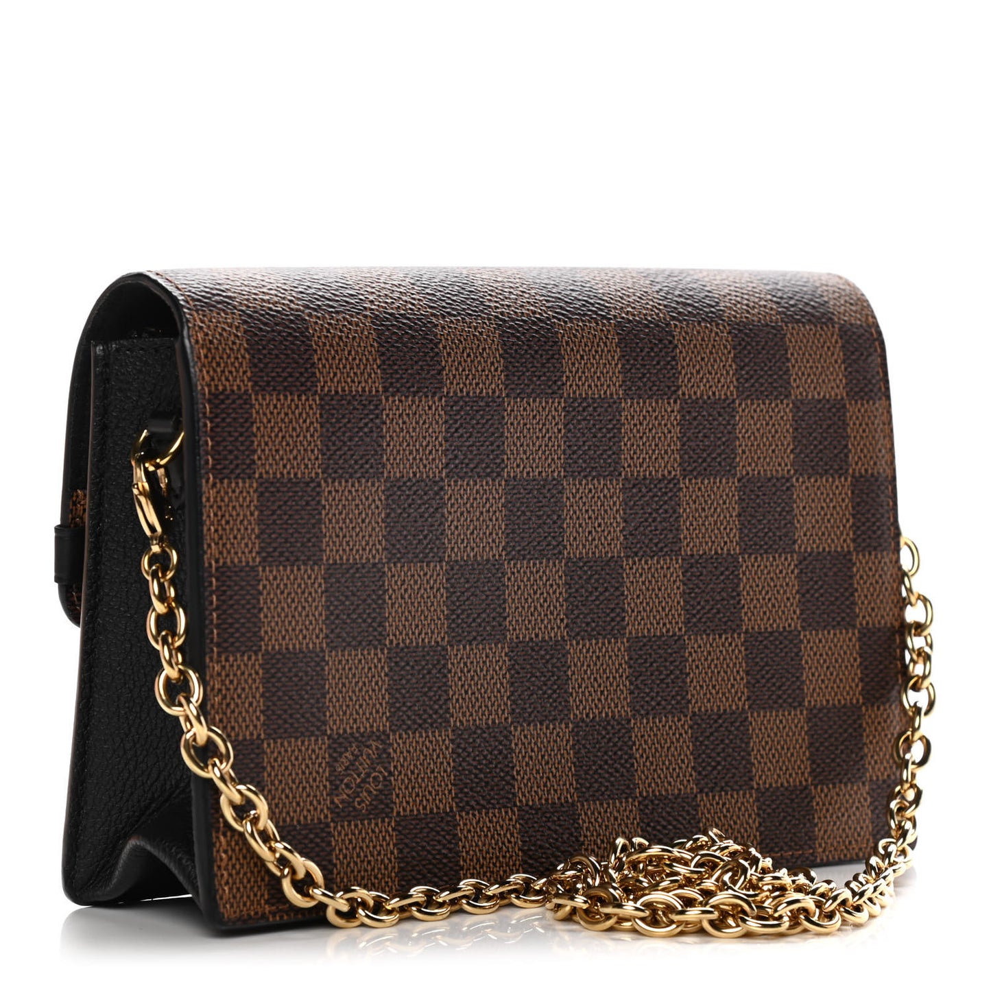 Damier Ebene Vavin Chain Wallet Black