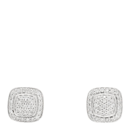 David Yurman Sterling Silver Diamond 5mm Pave Albion Earrings 1 of 4