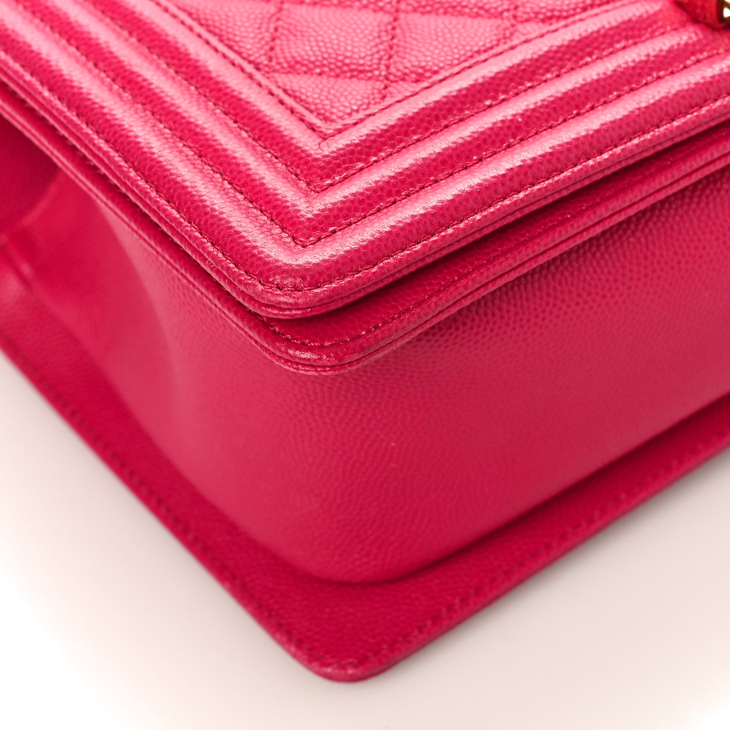 Chanel Caviar Quilted Medium Boy Flap Fuchsia 8 of 10