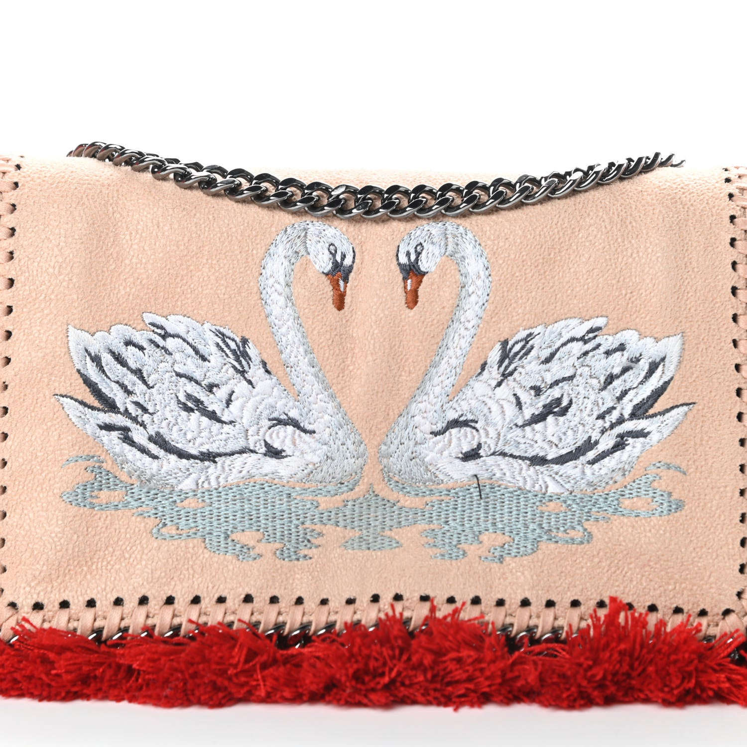 Stella McCartney Shaggy Deer Swan Embroidered Falabella Crossbody 8 of 13