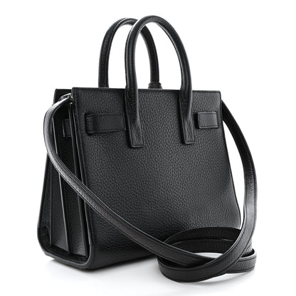 Saint Laurent Grained Calfskin Nano Sac De Jour Black 3 of 10