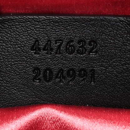 Gucci Velvet Matelasse Deer Embroidered Small GG Marmont Chain Shoulder Bag Black 11 of 14