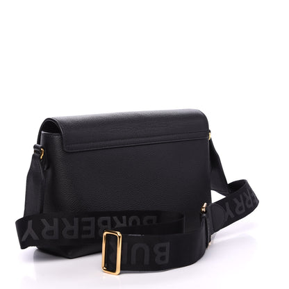 Burberry Grainy Calfskin Vintage Check Note Crossbody Bag Black 2 of 8